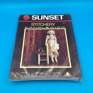 Vtg 1984 Sunset Stitchery Emily Candlewick Doll Kit 2867 Sealed Embroidery Rag